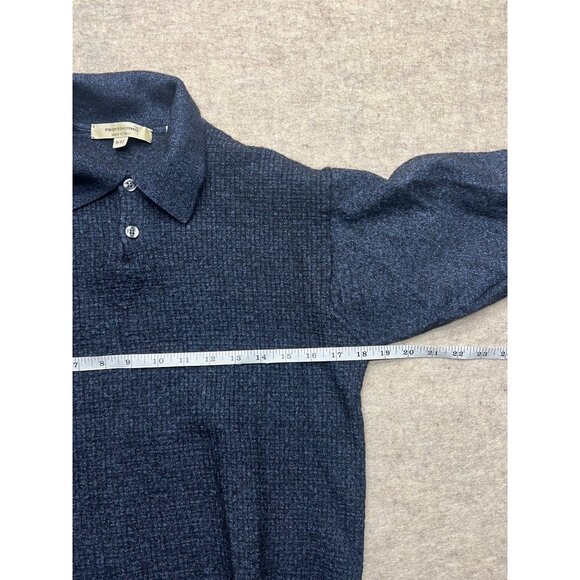 Pronto Uomo Made in Italy Navy Blue Merino Wool Men's Sweater Size Medium - Picture 7 of 10